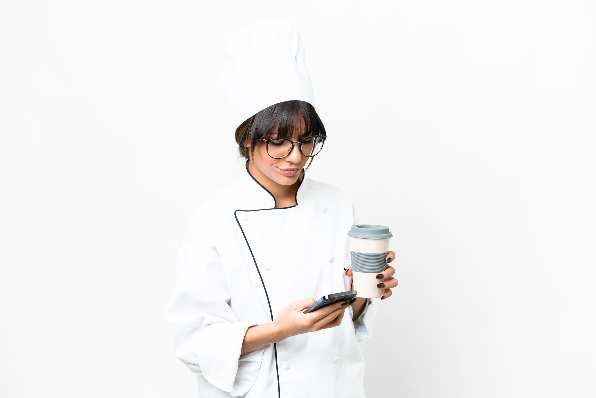 large editorial image of chef concentrating during a tasting
